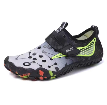 Детская обувь для пляжа и кораллов аквашузы Diving shoes серые с черным 31 ( 20,5 см ) 501
