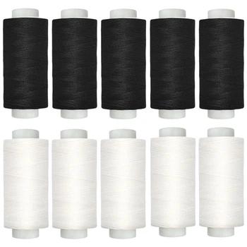Набор нитей для шитья Craft time, черные/белые, 10 шт. - 692262