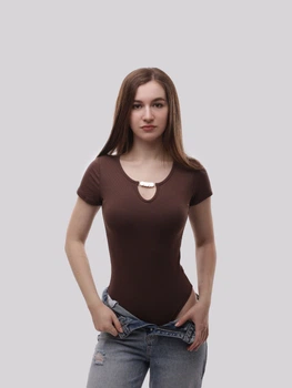 Боді жіноче L Темно-коричневий TEXTURE (713351-L)