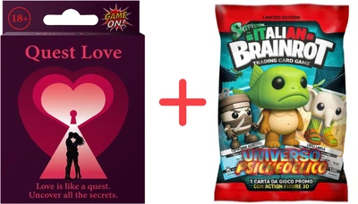 Набор Игра-квест Game On Quest Love + Фигурка-брелок Italian Brainrot в ассортименте (575993629_585126205)
