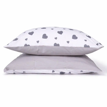 Наволочка Бязь PaniPava Love Grey 50*70 см Серый