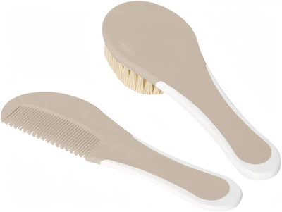 Zestaw grzebieni dziecięcych Bebe-Jou 2 szt taupe (8714929001674)