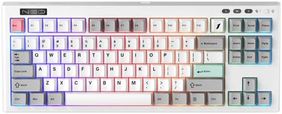 Клавиатура беспроводная 1stPlayer NEO87 Cranberry Switch Bluetooth/USB/2.4GHz Frostwave (NEO87-FW-TLD)