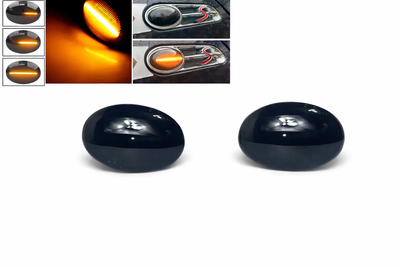 Динамические LED повторители поворотов MINI Cooper R56 R57 R58 R59 2007-2013 тонированные CANBUS