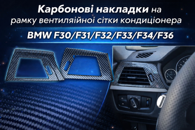 Карбоновые накладки на рамки вентиляционных дефлекторов BMW F30 F31 F32 F33 F34 F36 LHD 2 шт