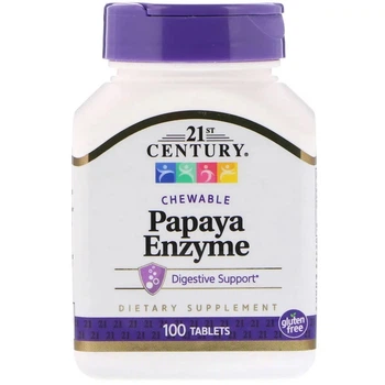Ферменти папайї 21st Century (Papaya Enzyme) 100 таблеток CEN22662