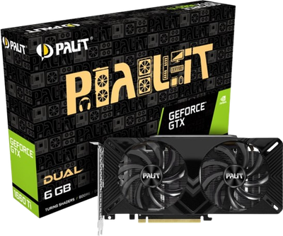 Відеокарта GeForce GTX 1660 Ti 6GB Palit Dual (NE6166T018J9-1160C) Б/В