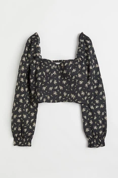 Блуза у складі з льоном H&M 1063671001c61 XL комбінована (100011493)