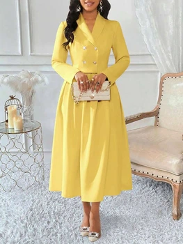 Комплект (піджак + спідниця) Shein sz25021143144606027 M жовтий (100008324)