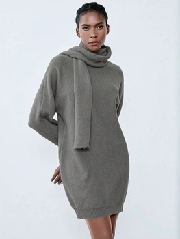 Светр-сукня Shein sz2410187491990717 XL сіра (100008013)