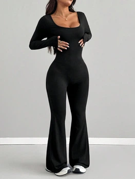 Комбинезон с вырезом Shein sz2409260397205798 XS черный (100007422)