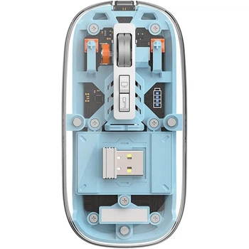 Мышь WiWU WM105 Crystal Wireless Blue [100232]