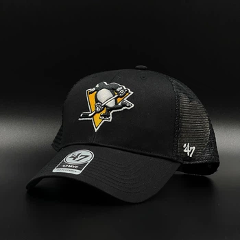 Чорна кепка з сіткою 47 Brand NHL Pittsburgh Penguins Branson Trucker H-BRANS15CTP-BKB