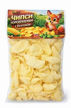 Чипси кукурудзяні з базиліком, ТМ Viand, 75 г