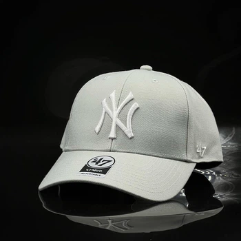 Серая кепка 47 Brand MLB New York Yankees B-MVP17WBV-GYC