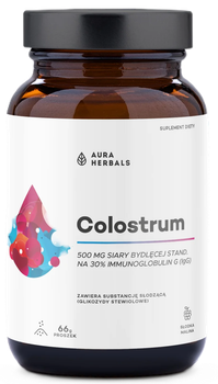 Молозиво Aura Herbals Colostrum 500 мг порошок 66 г солодка малина (5902479616032)