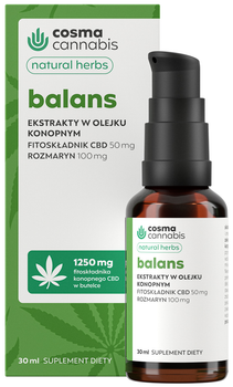 Конопля Cosma Cannabis Balance Natural Herbs краплі 30 мл (5905679840320)