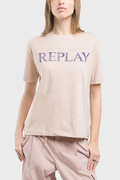 Жіноча пудрова футболка Replay XS W3379B.000.20994