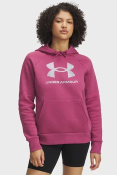 Жіноче рожеве худі UA Rival Flc Shimmer Hdy Under Armour XS 6003710-659