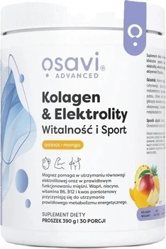 Колаген з електролітами Osavi Вітальність та спорт у вигляді порошку 390 г ананас-манго (5904139926161)