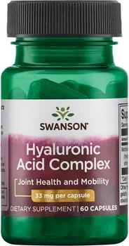Kompleks kwasu hialuronowego Swanson 33 mg 60 kapsułek (87614028613)