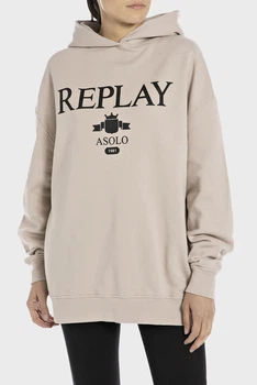 Жіноче бежеве худі Replay XS W3100B.000.23650P
