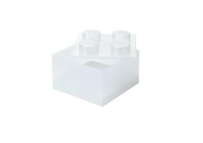 Pojemnik LEGO Klocek 4 Transparentny z brokatem (40090803) (5711938249939)