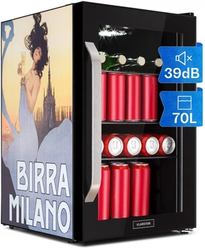 Холодильна шафа-вітрина Klarstein Beersafe 70 Birra Milano Edition