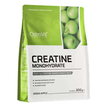 Креатин моногідрат Ostrovit (Creatine monohydrate) 2199 мг із смаком зеленого яблука 300 г OST17597
