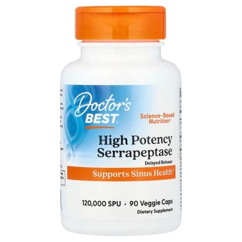 Серрапептаза Doctor's Best (Serrapeptase) 120 000 SPU 90 капсул DRB00231