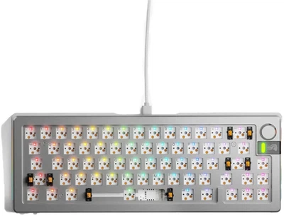 Клавіатура дротова Glorious GMMK 3 Pro 65% Barebones Silver (GLO-KB-GMMK3-PRO-65-BB-W-SIL-US)