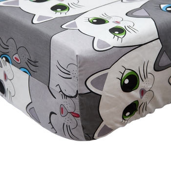Простыня на резинке Moon&Star Furry Friends Бязь Gold Люкс 160х200х20 см (MS-850002194)