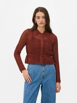 Топ Primark коричневий OQFWY697 XS