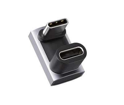 Адаптер Cable Matters Type-C U-Shape 180 Degree, 40Gbps, 4K@240Hz, 240Вт, 7мм, silver