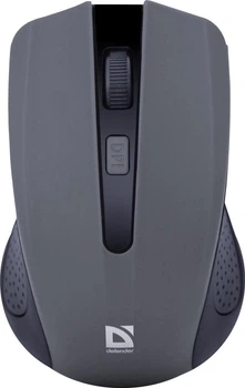 Миша Defender Accura MM-935, беспроводная, 4кн., до 1600dpi, серый (MM-935 Gray)