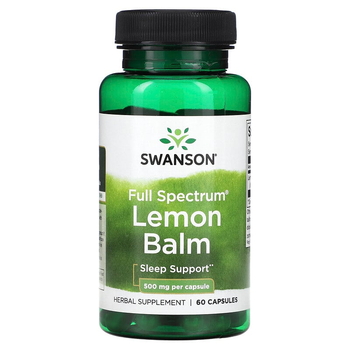 Меліса Swanson (Lemon Balm) 500 мг 60 капсул SWV11120