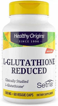 Свободный L-глутатион Healthy Origins (Reduced L-Glutathione) 500 мг 60 капсул HOG41336