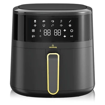 Аерофритюрниця Crownberg CB-5550 5 л 2000 Вт мультипіч з сенсорним керуванням LED дисплеєм 9 програмами аерогриль для смаження випікання грилю запікання та приготування страв без олії