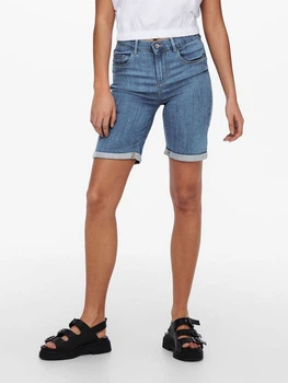 Шорти ONLRAIN LIFE MID LONG SHORTS NOOS 15176847 Medium Blue Denim ONLY L Синій 15176847MEDIUMBLUEDEN L