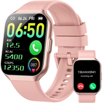 Смарт годинник 1.96 Bluetooth дзвінки 140+ режимів пульс SpO2 IP68 фітнес трекер монітор здоров’я