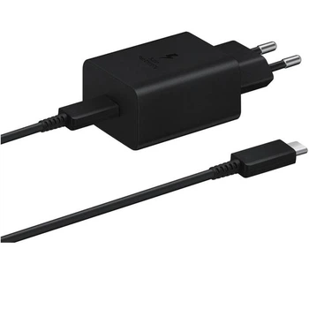 Мережевий зарядний пристрій для Samsung 45 W USB-C Black + Кабель USB-C 1 м
