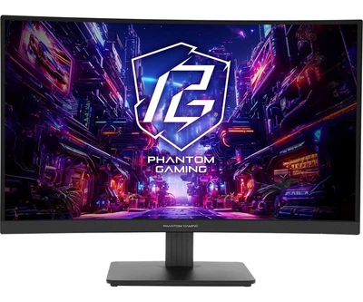 Монитор 27" AsRock iтор PG27QRT1B Curved QHD VA 180Hz (PG27QRT1B)