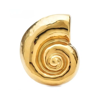 Брошь BROCHE бижутерия из стали Модерн Море Ракушка золотистая BRBF115426