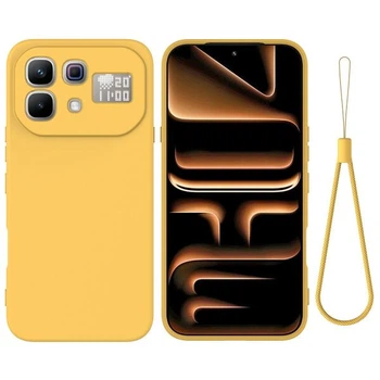 Силиконовый (TPU) чехол Deexe Silicone Case для Infinix Note 60 Pro / Note 60 - Yellow