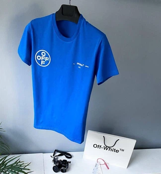Мужская футболка Off-White синяя S 4148