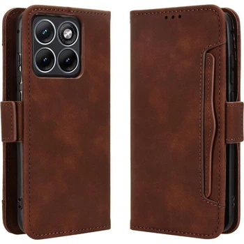 Чехол-книжка с карманами Deexe Wallet Stand для Motorola Edge 70 Fusion - Brown