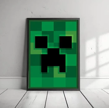 Постер в рамці під склом Minecraft Creeper А4