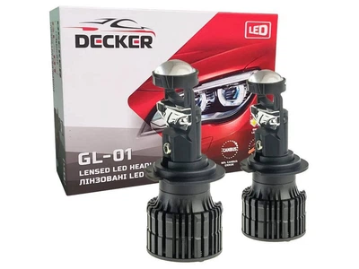 Мини-линзы Decker GL-01 H4 55W CAN BUS (2 шт.) Led лампы с линзой