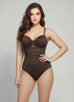 Купальник злитий Z.Five 5697050 Коричневий 50 (XL) груди 3C-4D стегна 107-110 см