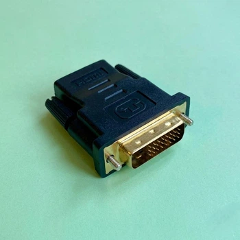 Перехідник HDMI (гніздо) - DVI-D 24+1 (штекер), позолочені контакти, двонаправлений, чорний